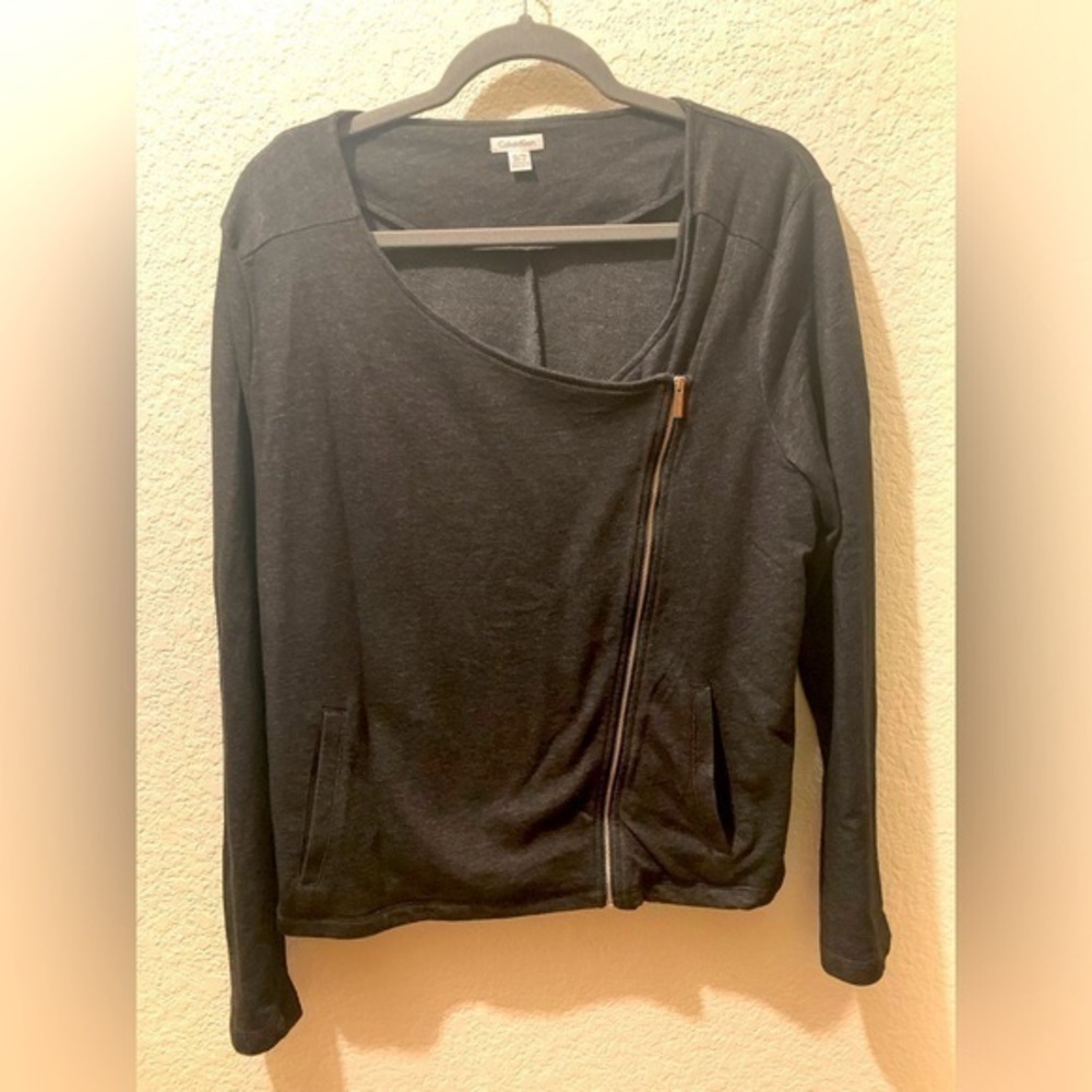 Calvin Klein XL/TG zip up shirt